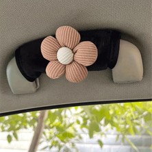 Buççin Online Mağaza Sweet Flowers 2 Adet Araç Içi Tutunma Kolu Kılıfı - Cırtlı Kahve