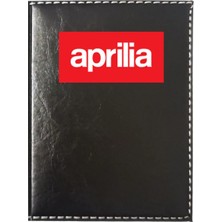 Buççin Online Mağaza Siyah Aprılla Logolu Ruhsat Kabı