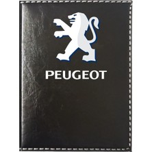 Buççin Online Mağaza Peugeot Logolu Siyah Ruhsat Kabı