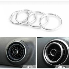 Buççin Online Mağaza Audi A3 Klima Havalandırma Halkası Gümüş Gri Renk 2013-2017