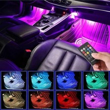 Buççin Online Mağaza Mitsubishi Uyumlu 12 LED Çakmaklık Girişli 4'lü Rgb Kumandalı Sese Duyarlı Ayak Altı LED