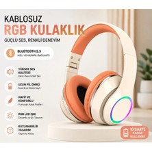Tastech P101 Bluetooth Kulaklık 5.3 Wireless Headphone Şarjlı Kulaküstü Kulaklık Rgb LED Işıklı Fm Radyo Sd Kart Aux Girişli Mikrofonlu Type C Şarj