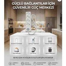 DC-ELEKTRO Viko Multi-Let 4 Lü (1-15 Metre Arası) 3x2.5 Anahtarlı Çocuk Korumali % Yüz Tam Bakır Ttr Kablolu Uzatma Seyyar (Markanin Özel Üretimi Orijinal Tse Fişli Bakir Kablolu)
