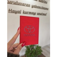 Buççin Online Mağaza Toyota Deri Dikişli Araç Ruhsat Kılıfı Kabı Ruhsatlık Ruhsat Koruyucu