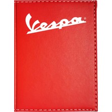 Buççin Online Mağaza Vespa Logolu Kırmızı Ruhsat Kabı