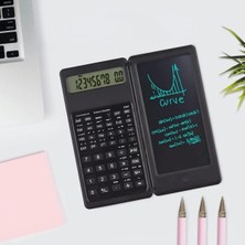 Eco Lounge Silinebilir D Yazı Tabletli,kalemli Katlanabilir Bilimsel Hesap Makinesi