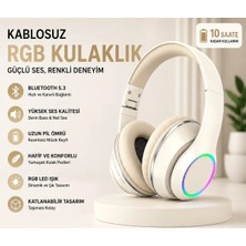 Tastech P101 Bluetooth Kulaklık 5.3 Wireless Headphone Şarjlı Kulaküstü Kulaklık Rgb LED Işıklı Fm Radyo Sd Kart Aux Girişli Mikrofonlu Type C Şarj