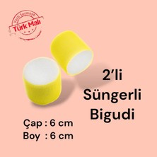 Croc CB16 Sarı Çap:6cm 2li Bigudi Cırtlı Saç Bigudisi