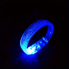 Morado Se siente Perfecto Mavi LED Işıklı Baskı Yapılabilen Pilli Bileklik Bilezik 1,5 cm Genişlik