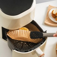 Eco Lounge 50 Adet 20 cm Air Fryer Pişirme Kağıdı Tek Kullanımlık Yağ Geçirmez Yuvarlak Tabak Model Pvc