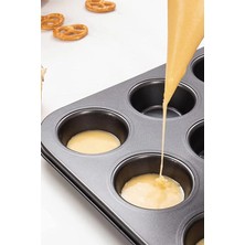 Eco Lounge 2'li Set Muffin Kalıbı 12LI Fırın Mini Kek Browni Kekstra Kalıbı Cupcake  Ülü