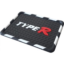Buççin Online Mağaza Kaydırmaz Silikonlu Ped Araç Göğüs Torpido Ev Ofis Çok Amaçlı Typer Damalı Desen 18 cm x 13,5cm