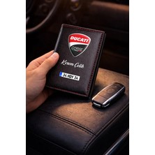 Buççin Online Mağaza Kişiye Özel Ducati Logolu Termo Deri Ruhsat Kabı