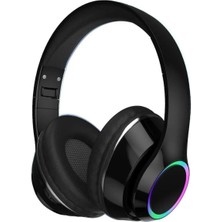 Tastech P101 Bluetooth Kulaklık 5.3 Wireless Headphone Şarjlı Rgb LED Işıklı Fm Radyo Sd Kart Type C Şarj