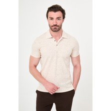 MCR Desenli Slim Fit Polo Yaka Kısa Kollu Erkek T-Shirt
