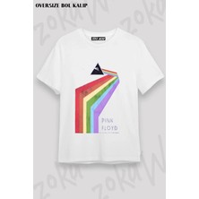 Unisex Bol Kalıp Pink Floyd V12 Baskılı Tişört