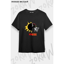 Unisex Bol Kalıp Kino V8 Baskılı Tişört
