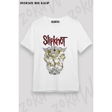 Unisex Bol Kalıp Slipknot V39 Baskılı Tişört
