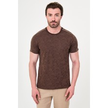 MCR Desenli Slim Fit Bisiklet Yaka Kısa Kollu Erkek T-Shirt