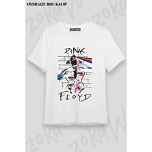 Unisex Bol Kalıp Pink Floyd V19 Baskılı Tişört