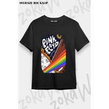 Unisex Bol Kalıp Pink Floyd V20 Baskılı Tişört