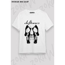 Unisex Bol Kalıp Deftones V17 Baskılı Tişört