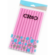Croc 1251 Pembe 10LU Sosis Bigudi Seti | Isısız Esnek Saç Şekillendirici | Doğal Dalga ve Bukle Için Latex Köpük Bigudi BOY:22CM Çap:1.2cm