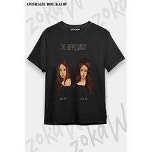 Unisex Oversize Kalıp The Vampire Diaries Tasarım Baskılı Tshirt