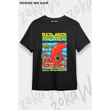 Unisex Oversize Kalıp Red Hot Chili Peppers V2 Tasarım Baskılı Tshirt