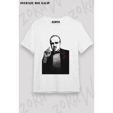 Unisex Oversize Kalıp The Godfather The Rule Tasarım Baskılı Tshirt