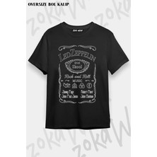 Unisex Oversize Kalıp LED Zeppelin V2 Tasarım Baskılı Tshirt