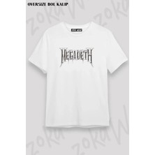 Unisex Oversize Kalıp Megadeth Tasarım Baskılı Tshirt
