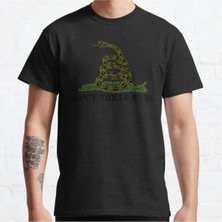 Bol Kalıp Unisex Republican Conservative Gifts Gadsden Flag Don't Tread Tasarım Baskılı Tshirt