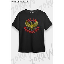Unisex Oversize Kalıp Eagle Mma Ufc Islam Makhachev Tasarım Baskılı Tshirt