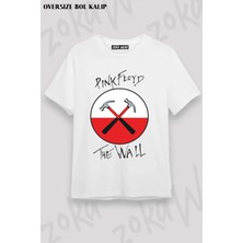 Unisex Oversize Kalıp Pink Floyd V3 Tasarım Baskılı Tshirt
