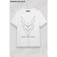 Unisex Oversize Kalıp Orbit Culture Tasarım Baskılı Tshirt