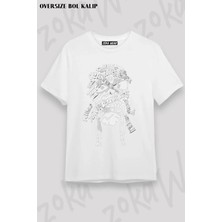 Unisex Oversize Kalıp Iron Maiden Power Tasarım Baskılı Tshirt