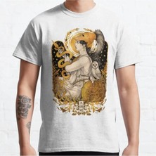 Bol Kalıp Unisex Pallas Athena Tasarım Baskılı Tshirt