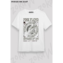 Unisex Oversize Kalıp Pink Floyd, Abbey Road Tasarım Baskılı Tshirt