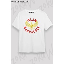 Unisex Oversize Kalıp Eagle Mma Ufc Islam Makhachev Tasarım Baskılı Tshirt