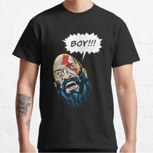 Bol Kalıp Unisex Boy!!! God Of War Kratos Tasarım Baskılı Tshirt