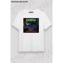 Unisex Oversize Kalıp Exodus Disaster Tasarım Baskılı Tshirt