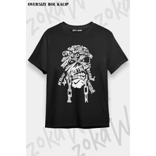 Unisex Oversize Kalıp Iron Maiden Power Tasarım Baskılı Tshirt