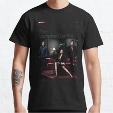 Bol Kalıp Unisex The Vampire Diaries Series Poster Tasarım Baskılı Tshirt