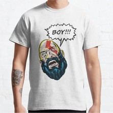 Bol Kalıp Unisex Boy!!! God Of War Kratos Tasarım Baskılı Tshirt
