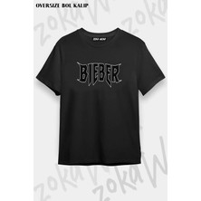 Unisex Oversize Kalıp Justin Bieber Tasarım Baskılı Tshirt