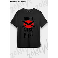 Unisex Oversize Kalıp Aşçı Tasarım Baskılı Tshirt