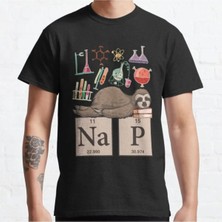 Bol Kalıp Unisex Funny Chemistry Sloth Art Gift Tasarım Baskılı Tshirt