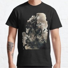 Bol Kalıp Unisex Nier:automata Tasarım Baskılı Tshirt