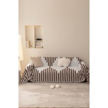 Rell Home Modern Desenli Kaymaz Pamuklu Koltuk Örtüsü & Koltuk Şalı & Çok Amaçlı Dekoratif Örtü